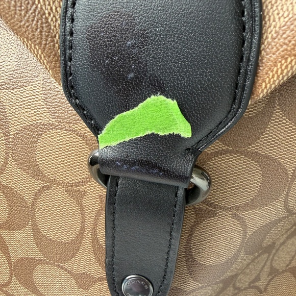 Coach Trekker Bag in Signature Canvas F77896 Tan/Black Duffle Travel Weekender - Picture 8 of 12